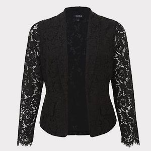 Torrid Black Lace Blazer Size 2